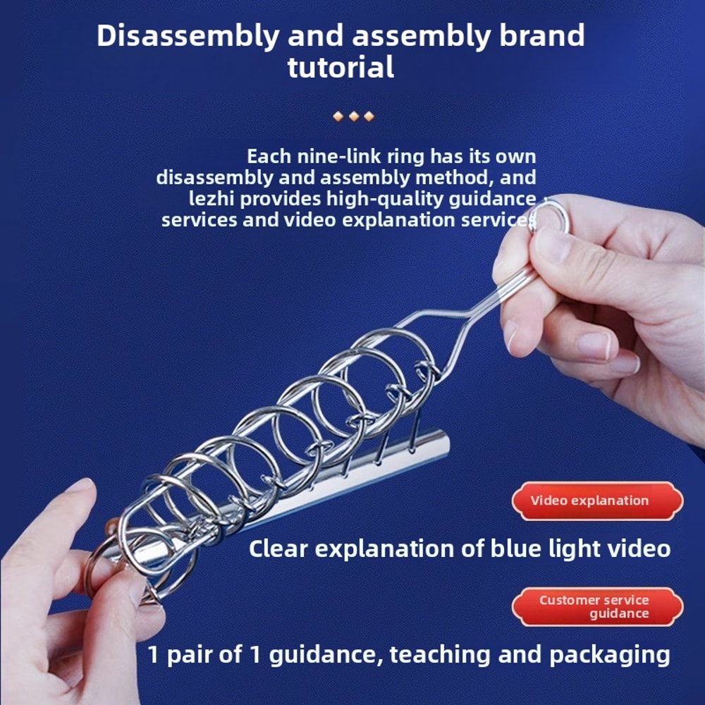 Nine Link Intelligent Buckle Educational Toy Lock Full Set Educational Toys For Children And Primar 1