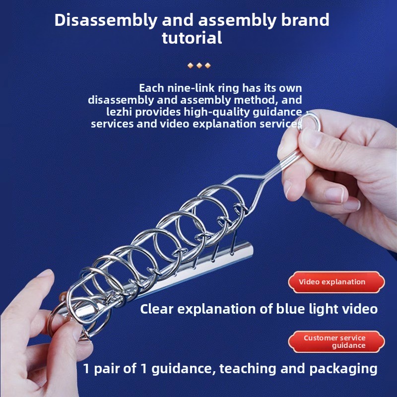 Nine Link Intelligent Buckle Educational Toy Lock Full Set Educational Toys For Children And Primar 1