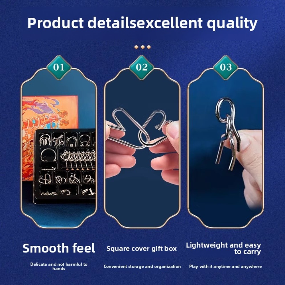 Nine Link Intelligent Buckle Educational Toy Lock Full Set Educational Toys For Children And Primar 2