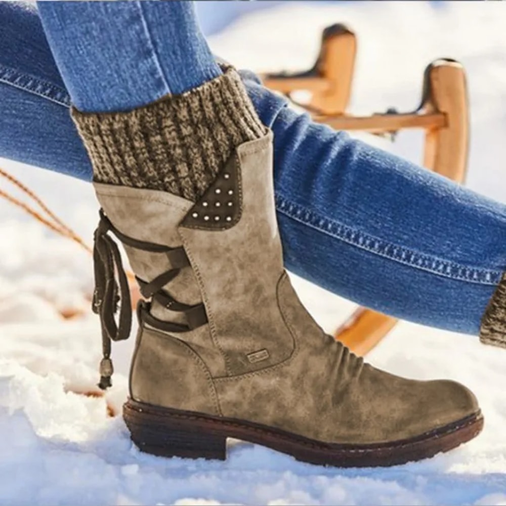 Women Winter MidCalf Boots Thigh High Fashion Snow Boots Warm Winter Shoes For Ladies Stylish Cozy 0