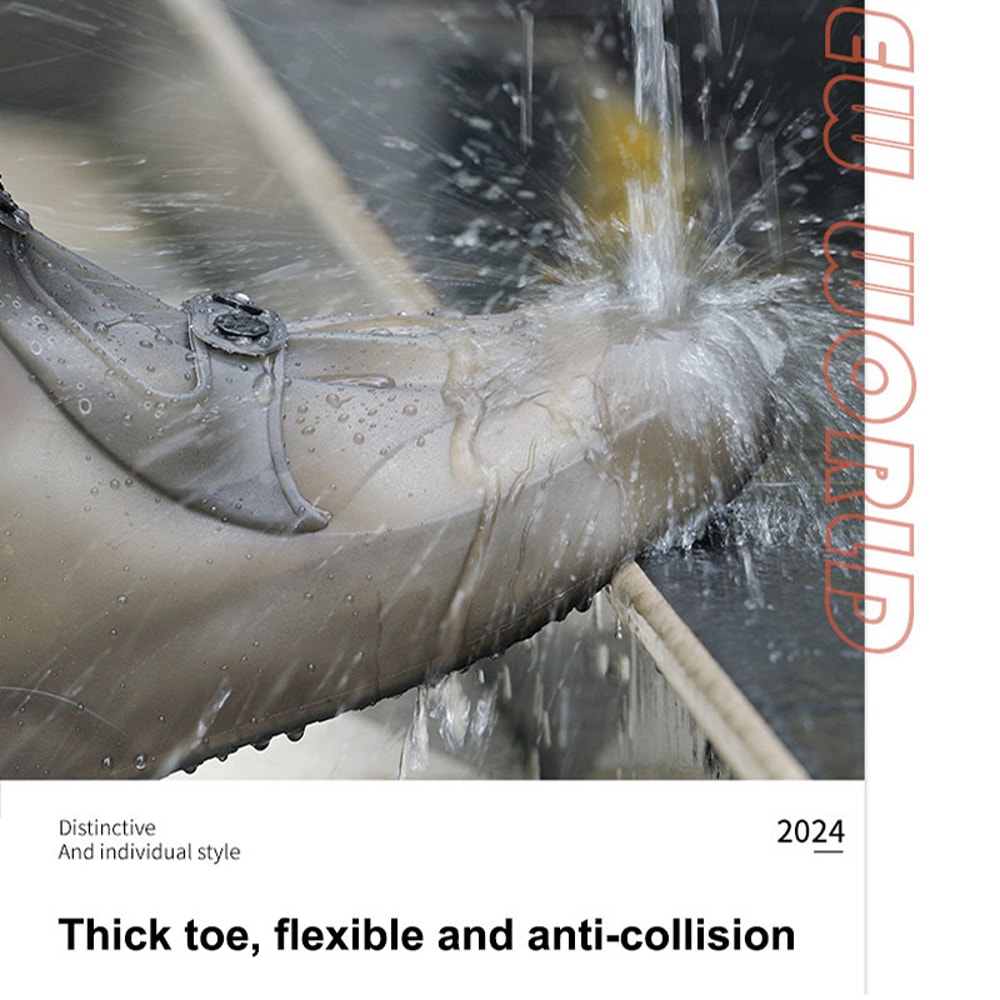 Waterproof Shoe Cover PVC Reusable Rain Boot Cover Snow Ski Foot Cover Thickened Warm Outdoor Prote 5