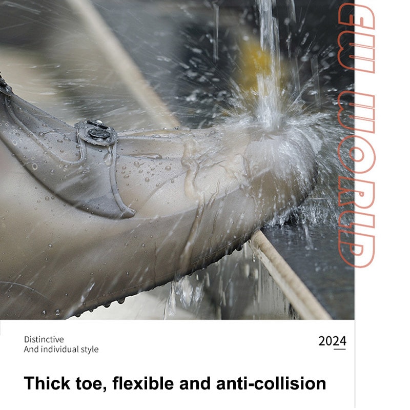 Waterproof Shoe Cover PVC Reusable Rain Boot Cover Snow Ski Foot Cover Thickened Warm Outdoor Prote 5