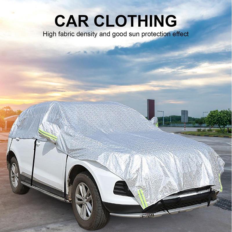 Half Car Sunshade Cover For Auto Heat Insulation Aluminum Film Upgraded Protection For Sedans SUVs