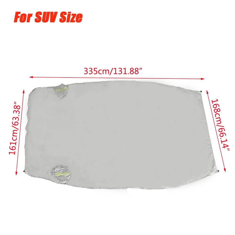 Universal Half Car Cover Waterproof Car Sun Shade Cover Sun UV Snow Dust Rain Resistant Durable Cov 4