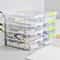 Stackable Transparent Plastic Storage Box Covers Partitioned Drawer Storage Boxes For Organizing 1