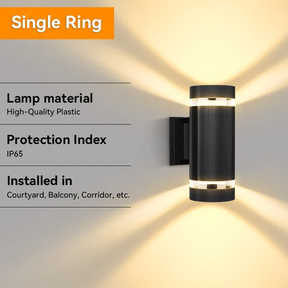 LED Outdoor Water proof Wall Light, Decor Socket Fixture for External Stairs, Home Lamp, Bedroom Wall Street Lighting