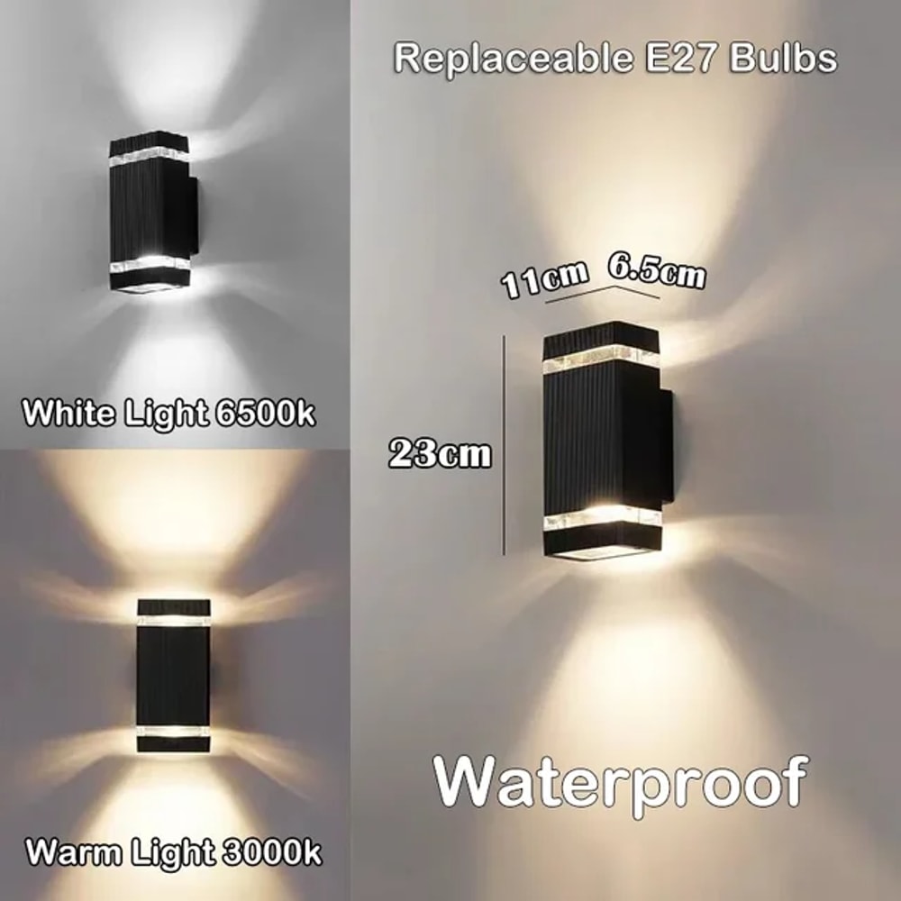 LED Outdoor Water proof Wall Light, Decor Socket Fixture for External Stairs, Home Lamp, Bedroom Wall Street Lighting