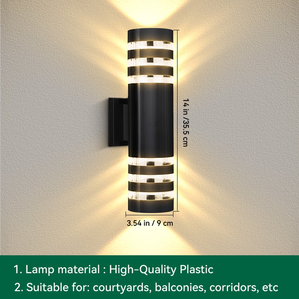 LED Outdoor Water proof Wall Light, Decor Socket Fixture for External Stairs, Home Lamp, Bedroom Wall Street Lighting