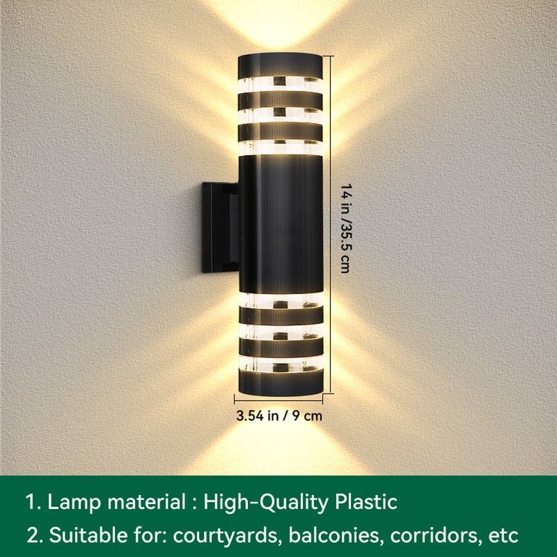 LED Outdoor Water proof Wall Light, Decor Socket Fixture for External Stairs, Home Lamp, Bedroom Wall Street Lighting