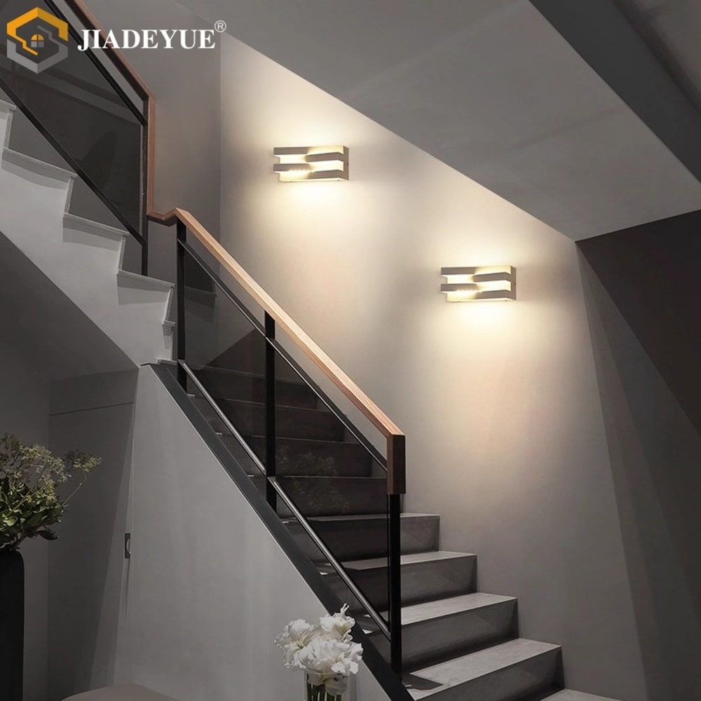 Modern Outdoor Square Wall Lamp LED Villa Garden Light Porch Bedroom Walkway Lighting Stylish Outd