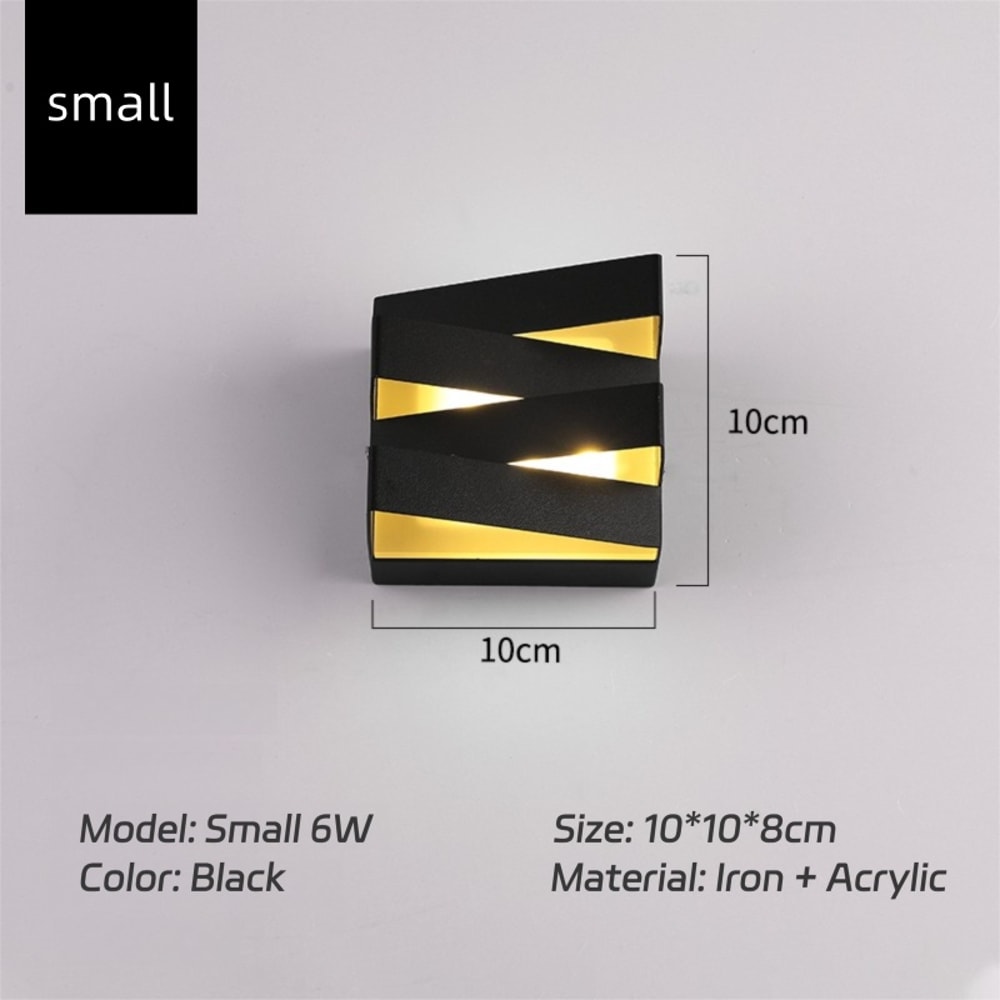 Modern Outdoor Square Wall Lamp LED Villa Garden Light Porch Bedroom Walkway Lighting Stylish Outd