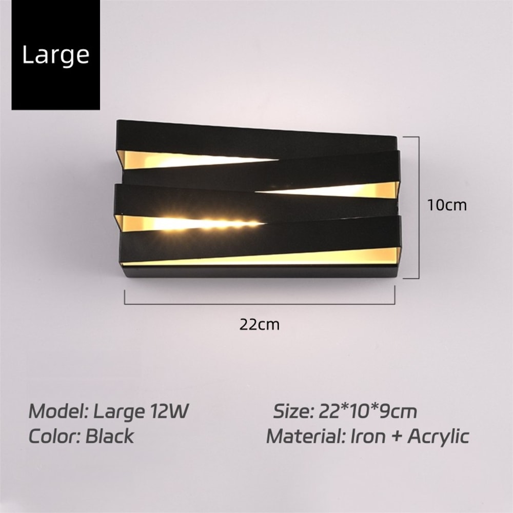 Modern Outdoor Square Wall Lamp LED Villa Garden Light Porch Bedroom Walkway Lighting Stylish Outd