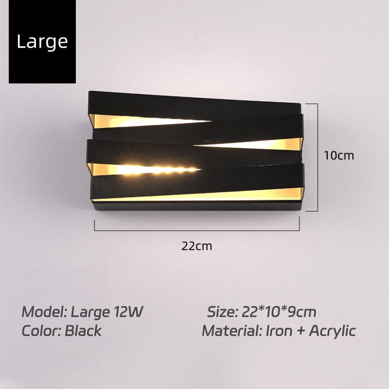 Modern Outdoor Square Wall Lamp LED Villa Garden Light Porch Bedroom Walkway Lighting Stylish Outd