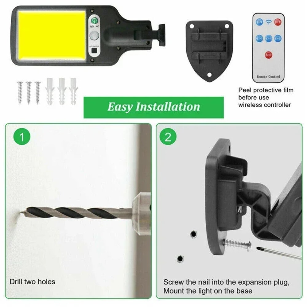 Solar LED Light Outdoor Wall Lamp Waterproof PIR Motion Sensor Garden Night Lamp Porch Courtyard Li 4