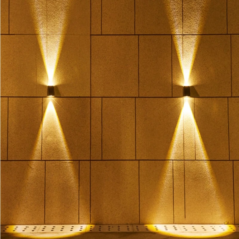 Water proof Solar Outdoor Wall Light, Up-down Bidirectional Lighting, Garden Decoration for Exterior Walls
