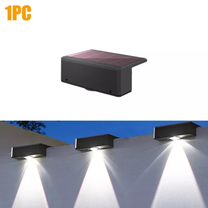 Solar Wall Light LED Outdoor Garden Lights Water Proof Lamp For Courtyard Fence Railing Yard Decora 6