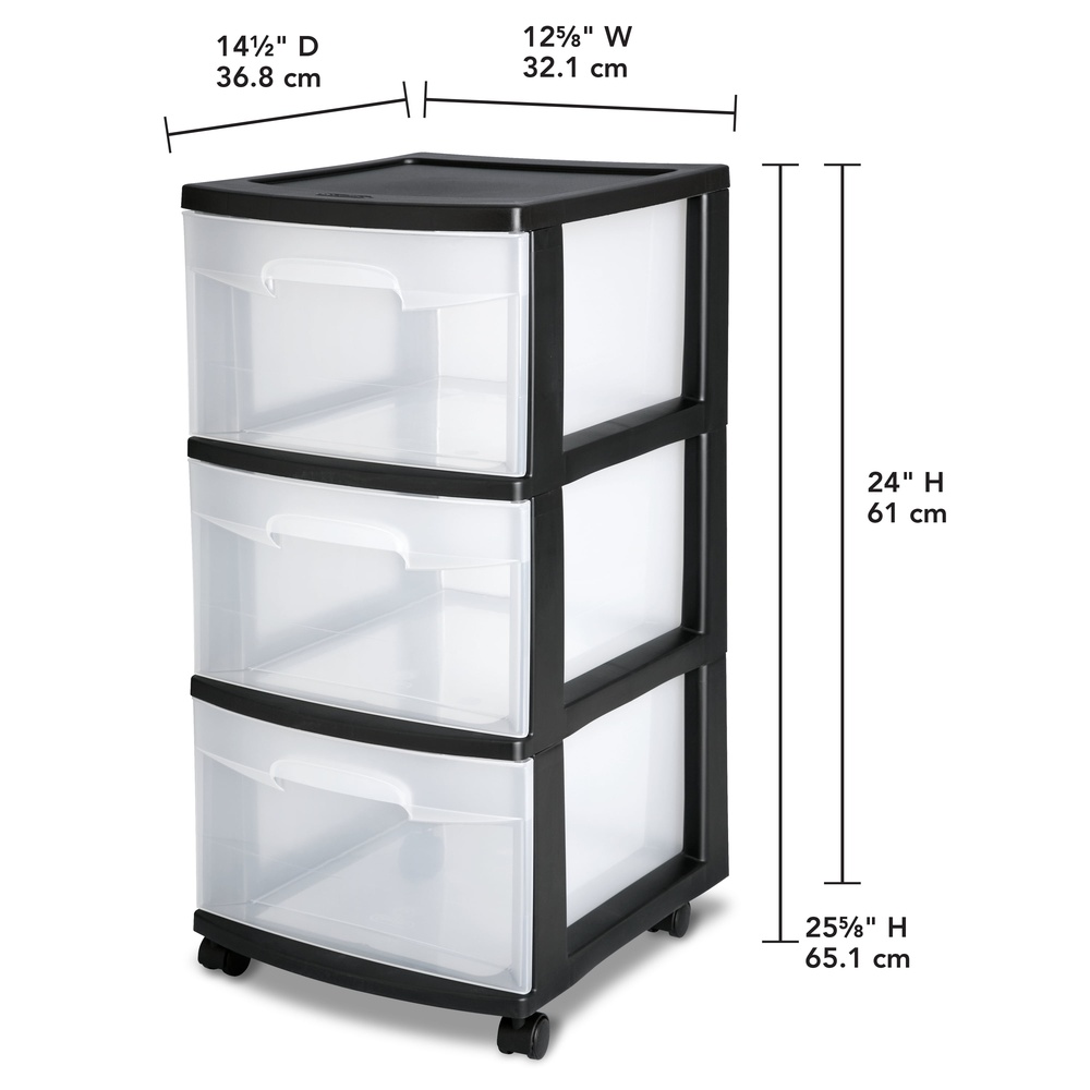 Plastic Storage Cart With Clear Drawers Rolling Organizer For Bedroom Kitchen Bathroom Craft Room P 1