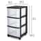 Plastic Storage Cart With Clear Drawers Rolling Organizer For Bedroom Kitchen Bathroom Craft Room P 1