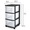 Plastic Storage Cart With Clear Drawers Rolling Organizer For Bedroom Kitchen Bathroom Craft Room P 1