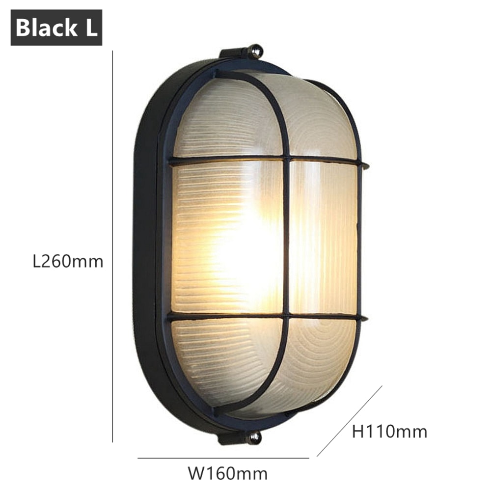 Retro Moisture ExplosionProof Outdoor Wall Light Vintage Waterproof Ceiling Lamp Ideal For Wall Po 6