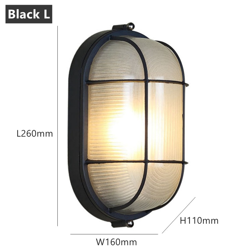 Retro Moisture ExplosionProof Outdoor Wall Light Vintage Waterproof Ceiling Lamp Ideal For Wall Po 6