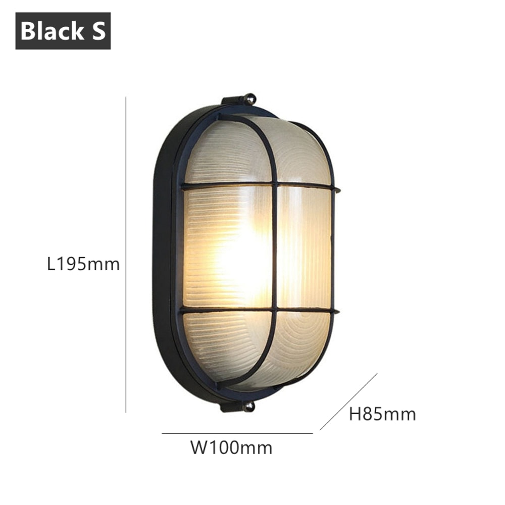 Retro Moisture ExplosionProof Outdoor Wall Light Vintage Waterproof Ceiling Lamp Ideal For Wall Po 8