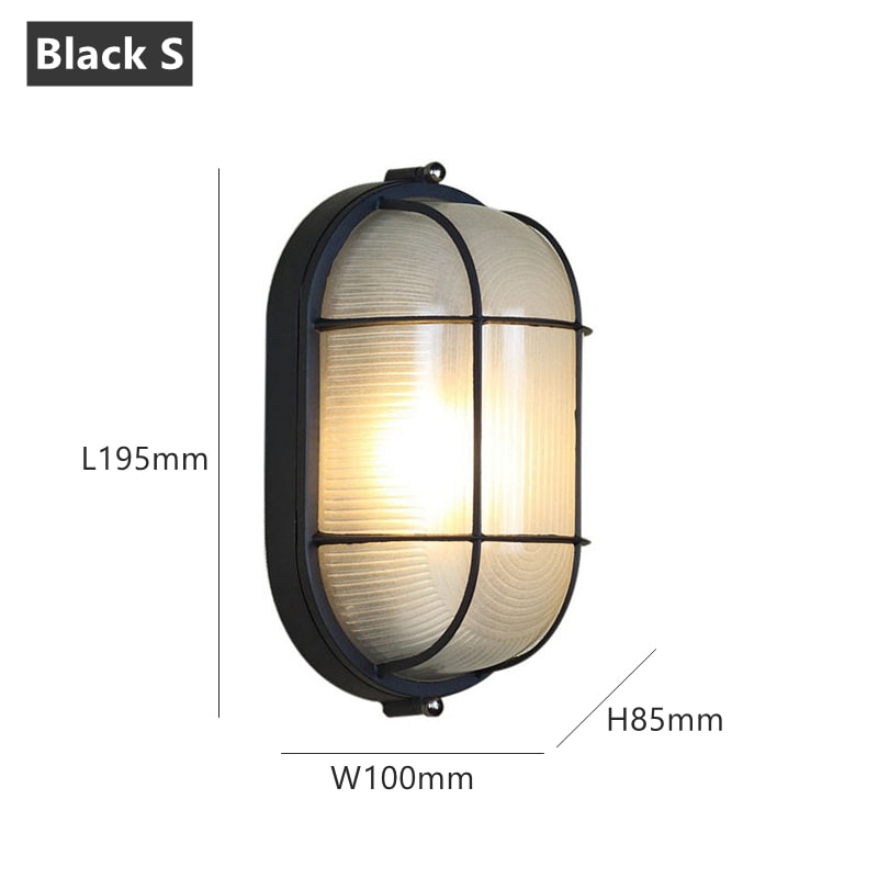 Retro Moisture ExplosionProof Outdoor Wall Light Vintage Waterproof Ceiling Lamp Ideal For Wall Po 8