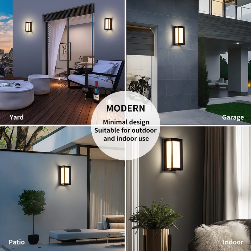 LED Wall Lamp Outdoor, Lamp Presence Sensor, Waterproof, Garden Porch Balcony Wall Light