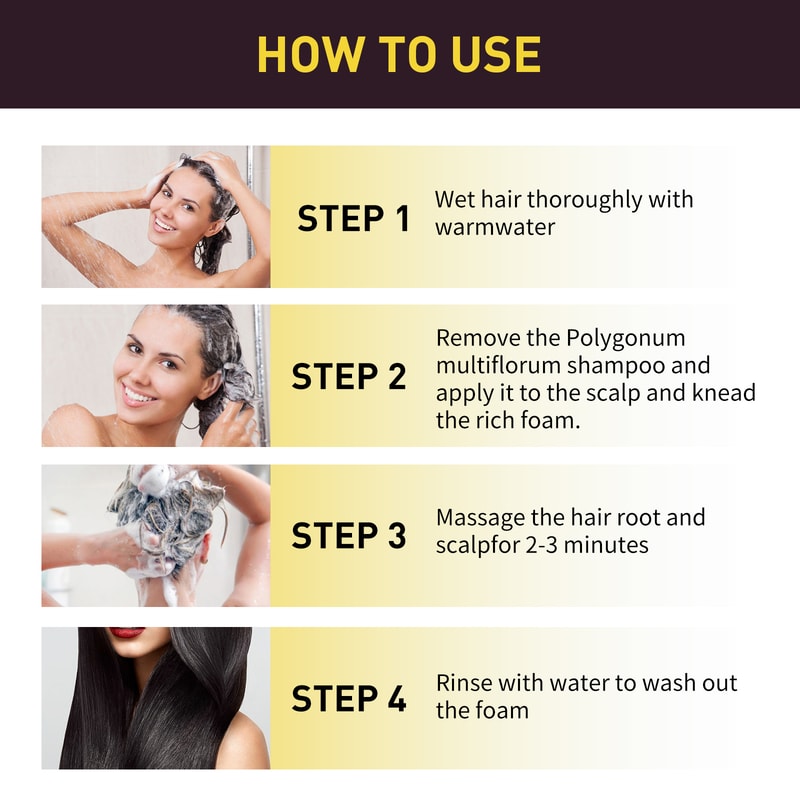 Brown Hair Dyeing Shampoo, Lasting Coloring & Deeply Nourishing, Reduces Breakage, Promotes Scalp Health