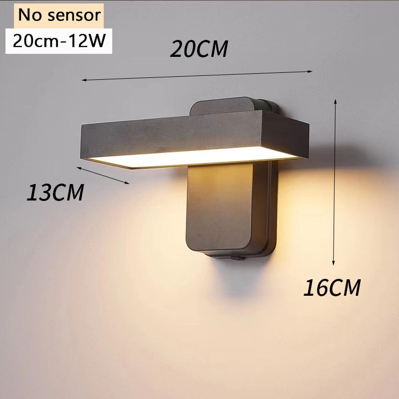 LED Outdoor Wall Lamp IP65 Motion Sensor Waterproof Rotatable Porch Light Villa Entrance Courtyard 5