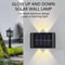 Outdoor LED Solar Wall Lamp Waterproof Upper And Lower Garden Lighting Fence Decoration Solar Lamp