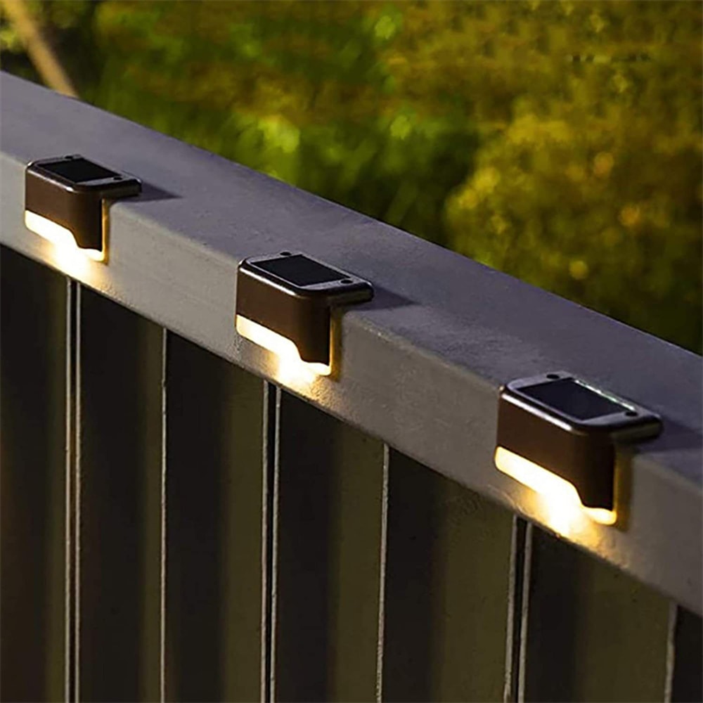 Solar Deck Light, Waterproof Outdoor Solar Power Garden Lamps, Railing, Stairs, Step, Fence, Yard, Patio Pathway