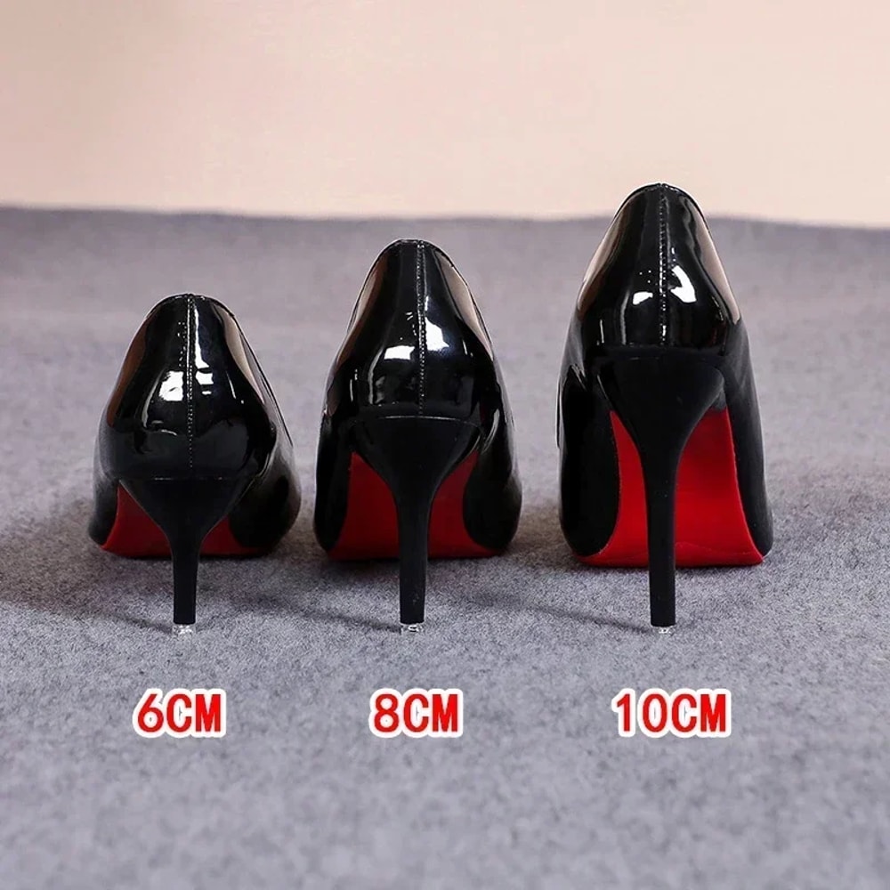 Sexy Red Bottom Women High Heels Classic Ladies Pumps Autumn Leather Dress Heel Shoes For Women 1