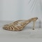 Gold Hollow Thin Strip Heels For Women Luxury Pointed Toe Heeled Pumps Office Lady Mules Summer Sho 2