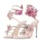 Sexy Crystal Flower Thin High Heels Narrow Band Women Sandals Ankle Strap Street Style Pole Dancing 1