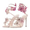 Sexy Crystal Flower Thin High Heels Narrow Band Women Sandals Ankle Strap Street Style Pole Dancing 1