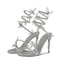 Sexy Crystal Flower Thin High Heels Narrow Band Women Sandals Ankle Strap Street Style Pole Dancing 5