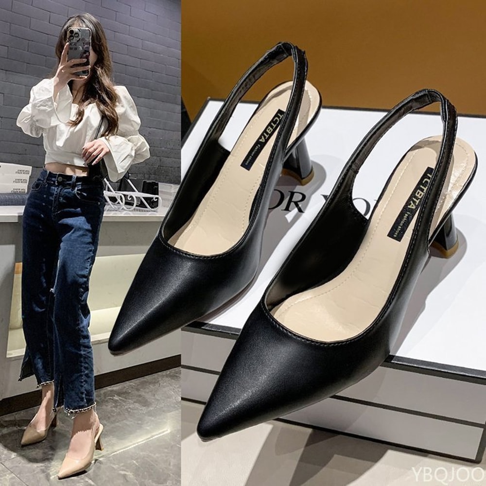 Summer New Pointed High Heels Fashion Elegant Ladies Shoes Women Sandals Casual Shallow Mouth Shoe 1