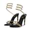 Fashion Crystal Stiletto High Heels Sexy Open Toe Woman Sandals Wedding Party Prom Ankle Strap Shoe 2