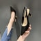 Summer Fashion Breath Able Pointed Toe Stiletto Heel PU Women Sandals Comfortable Elegant Shallow M 2