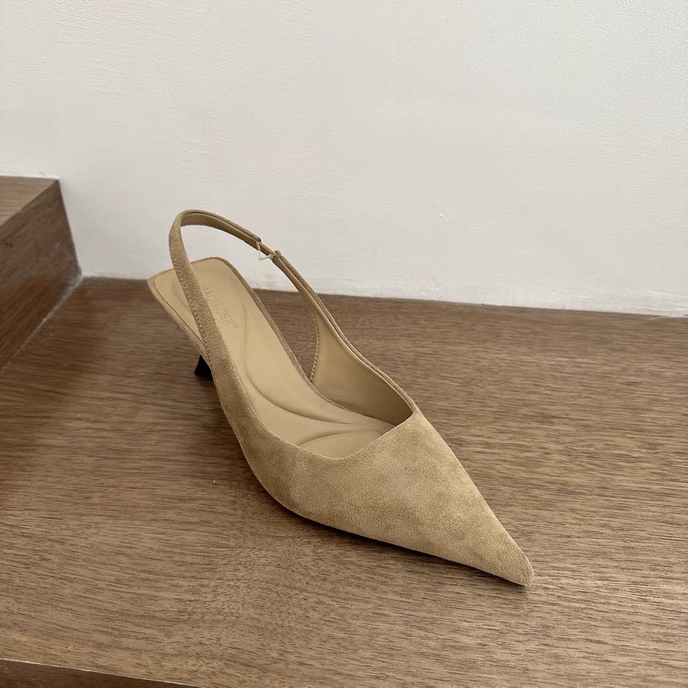 Summer Slip On Leopard Women Sandals Shoes Fashion Pointed Toe High Heel Stripper Party Ladies Sand 4