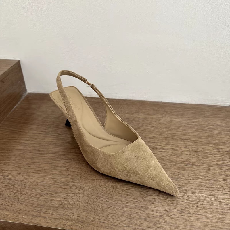 Summer Slip On Leopard Women Sandals Shoes Fashion Pointed Toe High Heel Stripper Party Ladies Sand 4