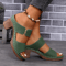 Women Summer Light Weight Hollow Sandals High Heels Chunky Open Toe Slippers Casual Slingback Slide 1