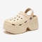 Thick Women Sandals Summer Slippers, High Heel Soft Sole, Waterproof Beach Garden Shoes, Outdoor Hole Shoes for Women