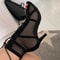 Black Sexy Lace Up Crosstied Women Shoes Comfort High Quality Thin Heels Open Toe Dancing Sandals A 0