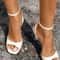 Elegant Ankle Strap High Heels Ladies Square Toe Fashion Party Dress Shoes Office Hollow Sexy Desig 3