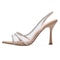 Women Summer Rhinestone Slingback Pumps, Office Lady Transparent Heeled Sandals, Elegant Pointed Toe Female