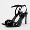 Gold Patent Leather Ankle Buckle High Heeled Sandals Sexy Square Toe Open Toe High Heels Womens Sum 2