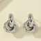 Gold Silver Color Knot Stud Earring For Women Shiny Trendy Earrings Cute Daily Wear Jewellery Fashi 2