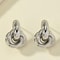 Gold Silver Color Knot Stud Earring For Women Shiny Trendy Earrings Cute Daily Wear Jewellery Fashi 2